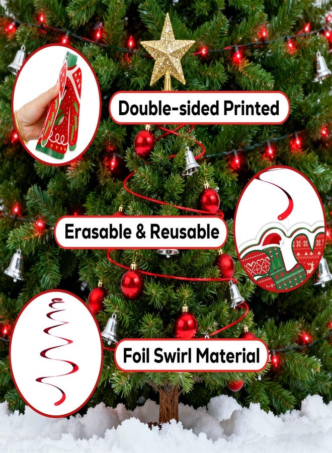 Luktastic Ugly Sweater Party Decorations, 22 Pcs Ugly Christmas Sweater Party Supplies Hanging Swirls Cardboard Cutout Banner for Christmas Holiday Baby Shower Supplies Decorations - Image 4
